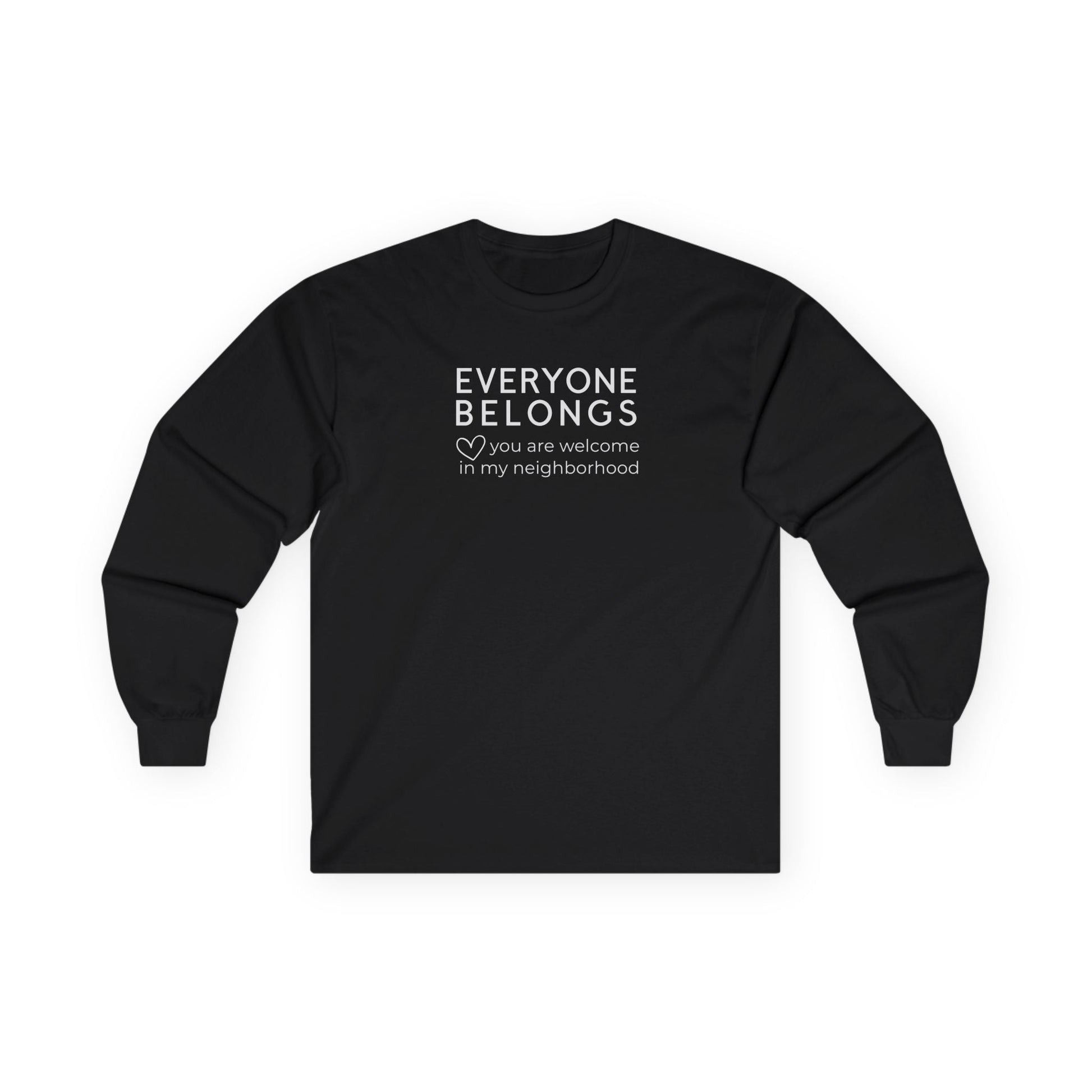 Everyone Belongs Long Sleeve Black Long-sleeve