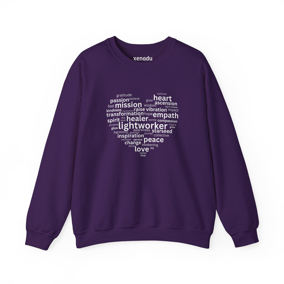 Heart of a Lightworker Sweatshirt Purple Sweatshirt