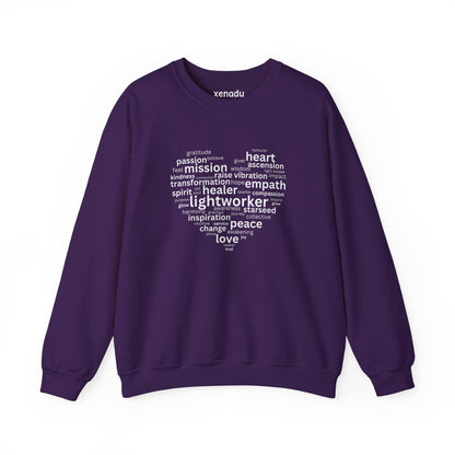 Heart of a Lightworker Sweatshirt Purple Sweatshirt