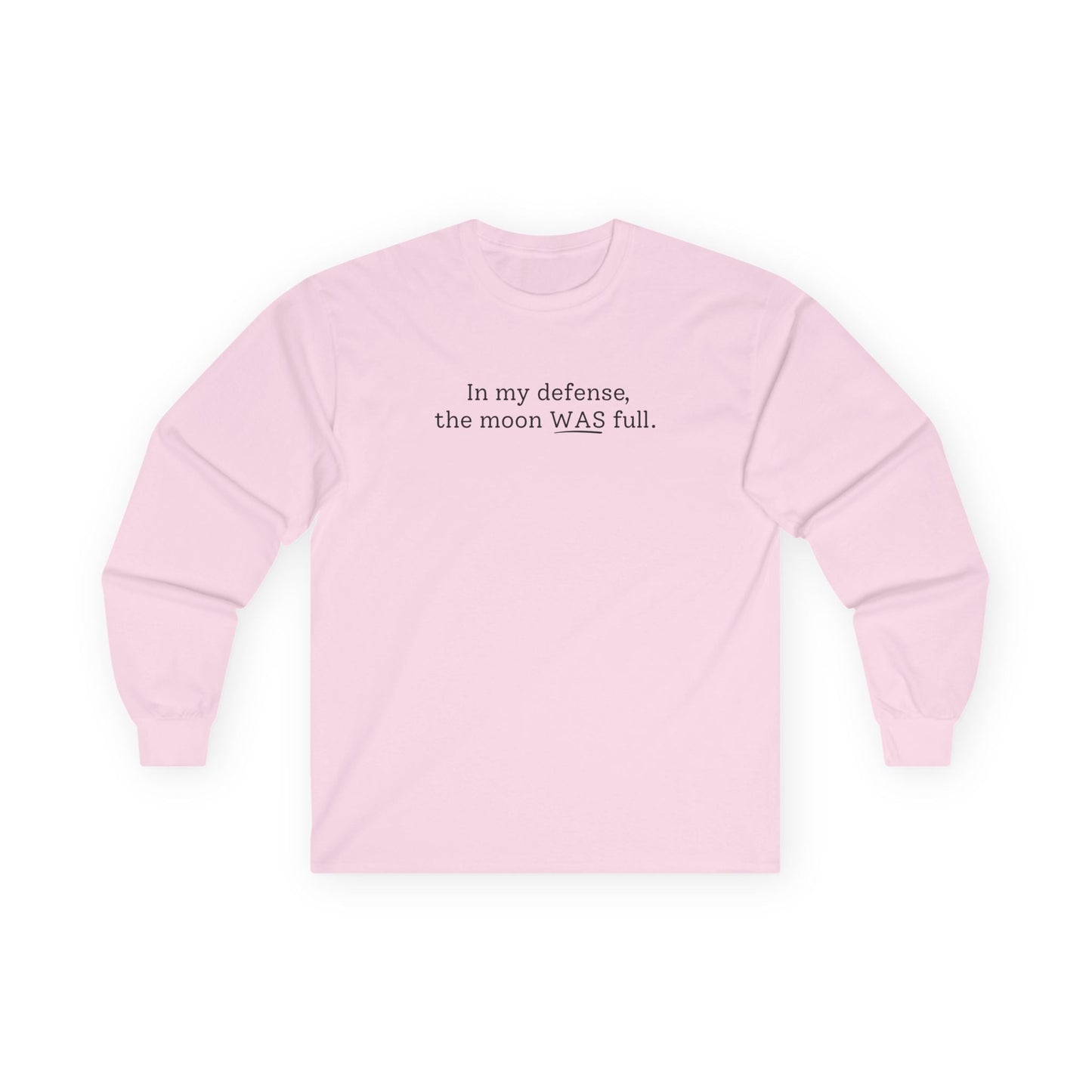 The Moon WAS Full Long Sleeve Tee Light Pink Long-sleeve