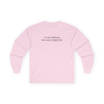 The Moon WAS Full Long Sleeve Tee Light Pink Long-sleeve
