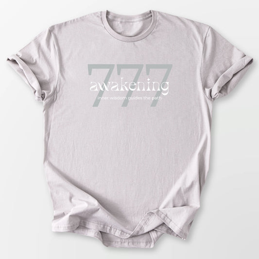 777 Angel Number Tee Ice Grey T-Shirt