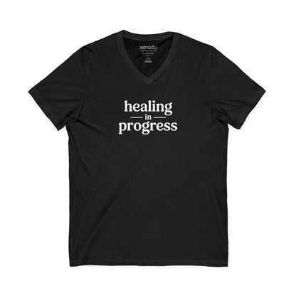 Healing in Progress V-Neck Tee Black V-neck