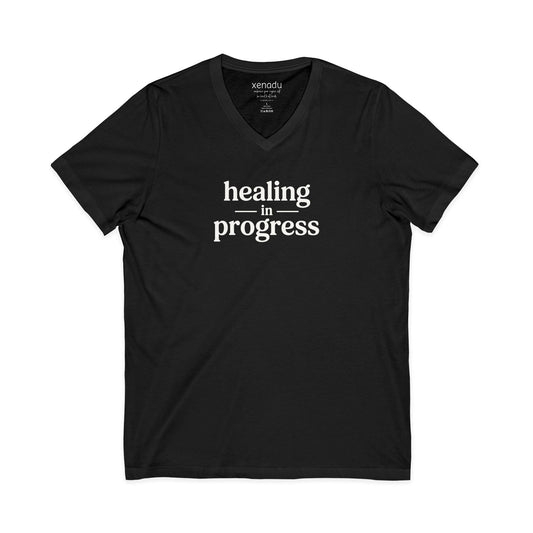 Healing in Progress V-Neck Tee Black V-neck