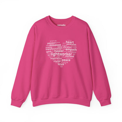 Heart of a Lightworker Sweatshirt Heliconia Sweatshirt