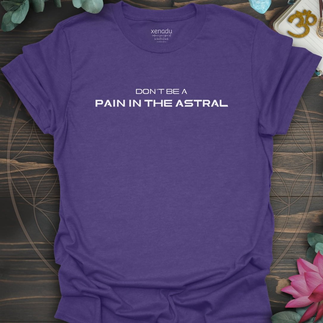Pain in the Astral Tee Heather Purple T-Shirt
