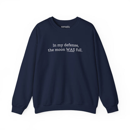 The Moon WAS Full Sweatshirt Navy Sweatshirt