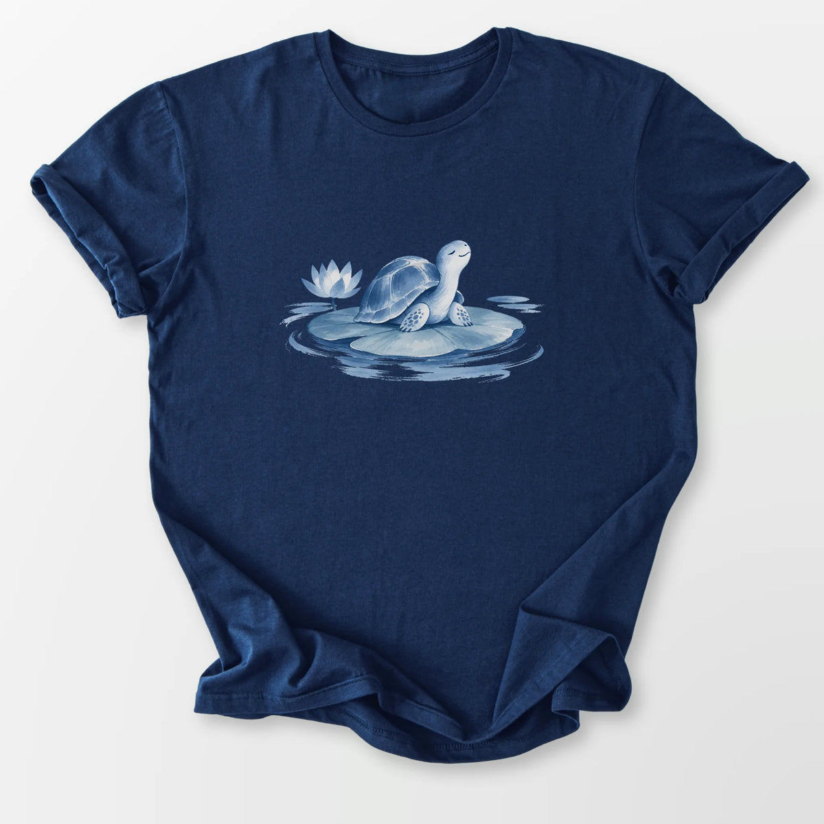 Little Lotus Tee Navy T-Shirt