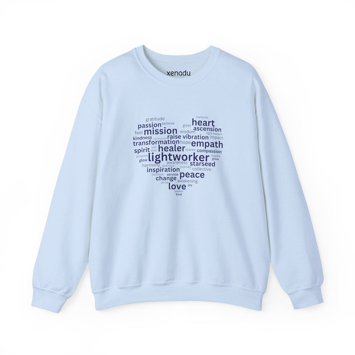 Heart of a Lightworker Sweatshirt Light Blue Sweatshirt