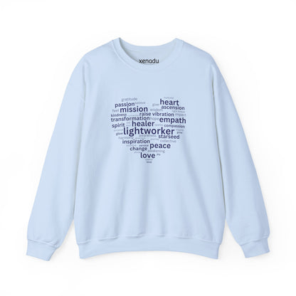 Heart of a Lightworker Sweatshirt Light Blue Sweatshirt