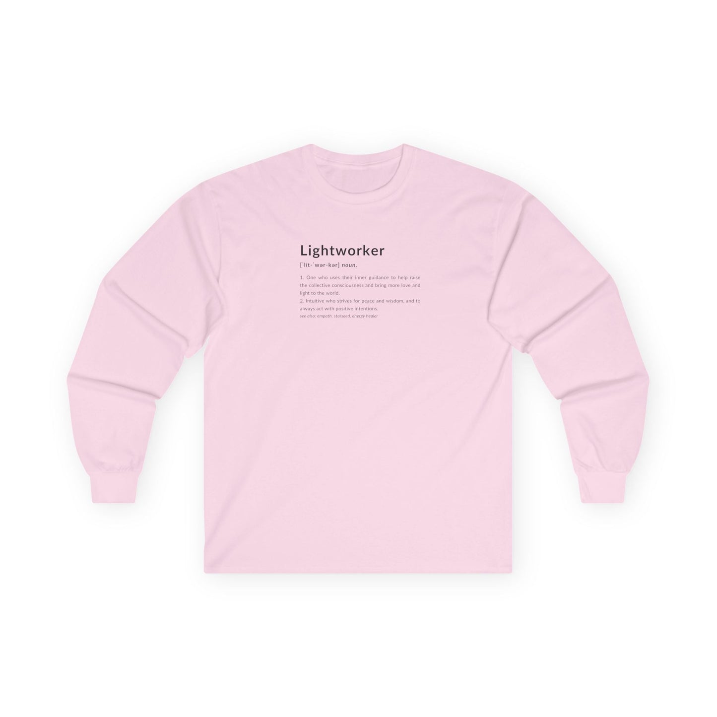 Lightworker Definition Long Sleeve Tee Light Pink Long-sleeve