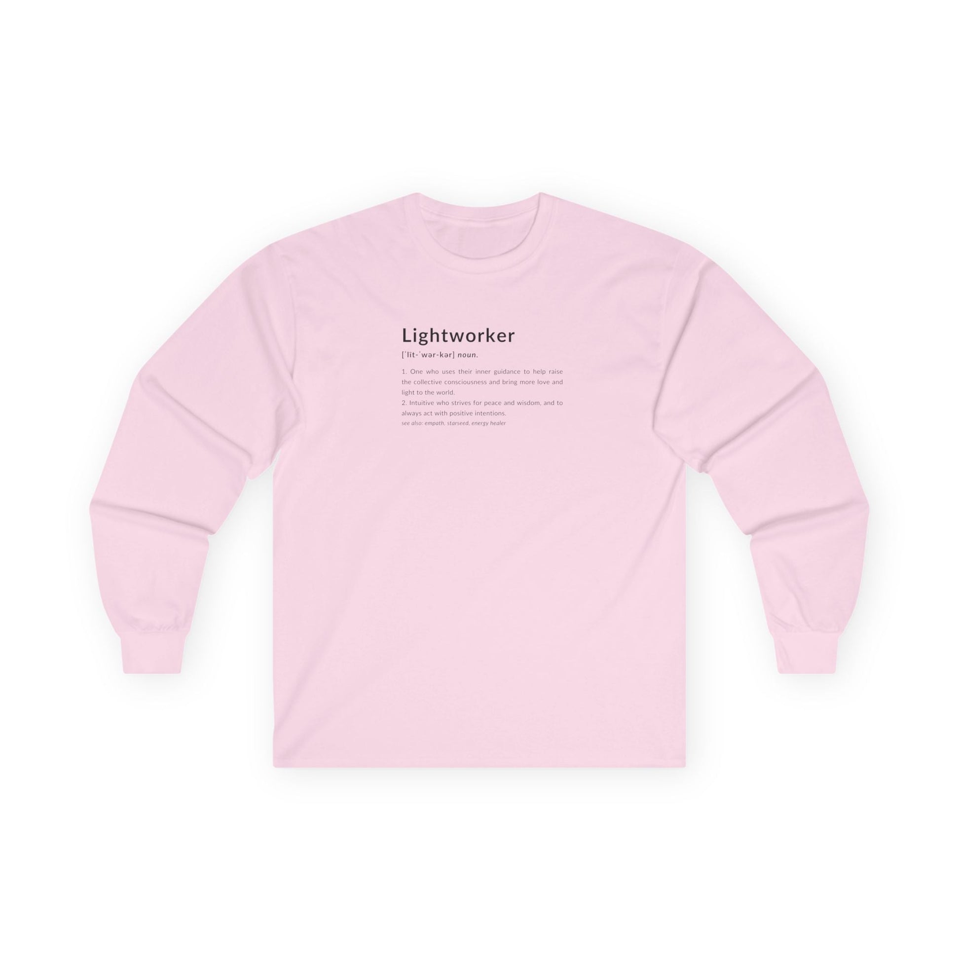 Lightworker Definition Long Sleeve Tee Light Pink Long-sleeve
