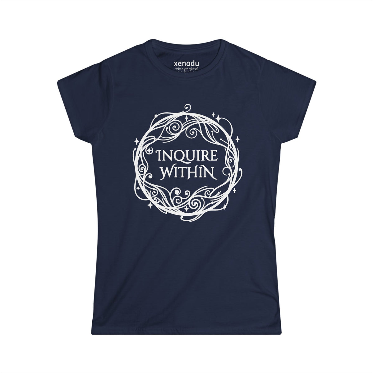 Inquire Within Women's Tee Navy