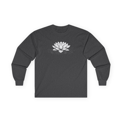 Floating Lotus Long Sleeve Tee Dark Heather Grey Long-sleeve