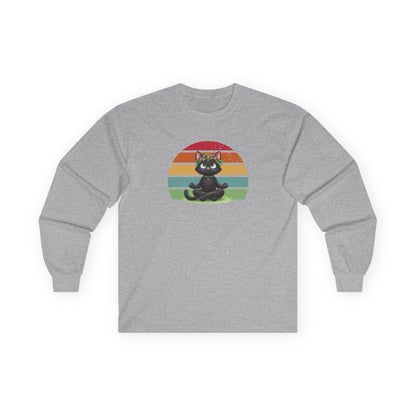 Kitty Sukhasana Long Sleeve Tee Sport Grey Long-sleeve