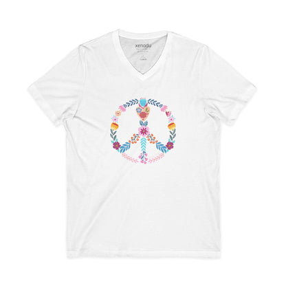Choose Peace V-Neck Tee White V-neck