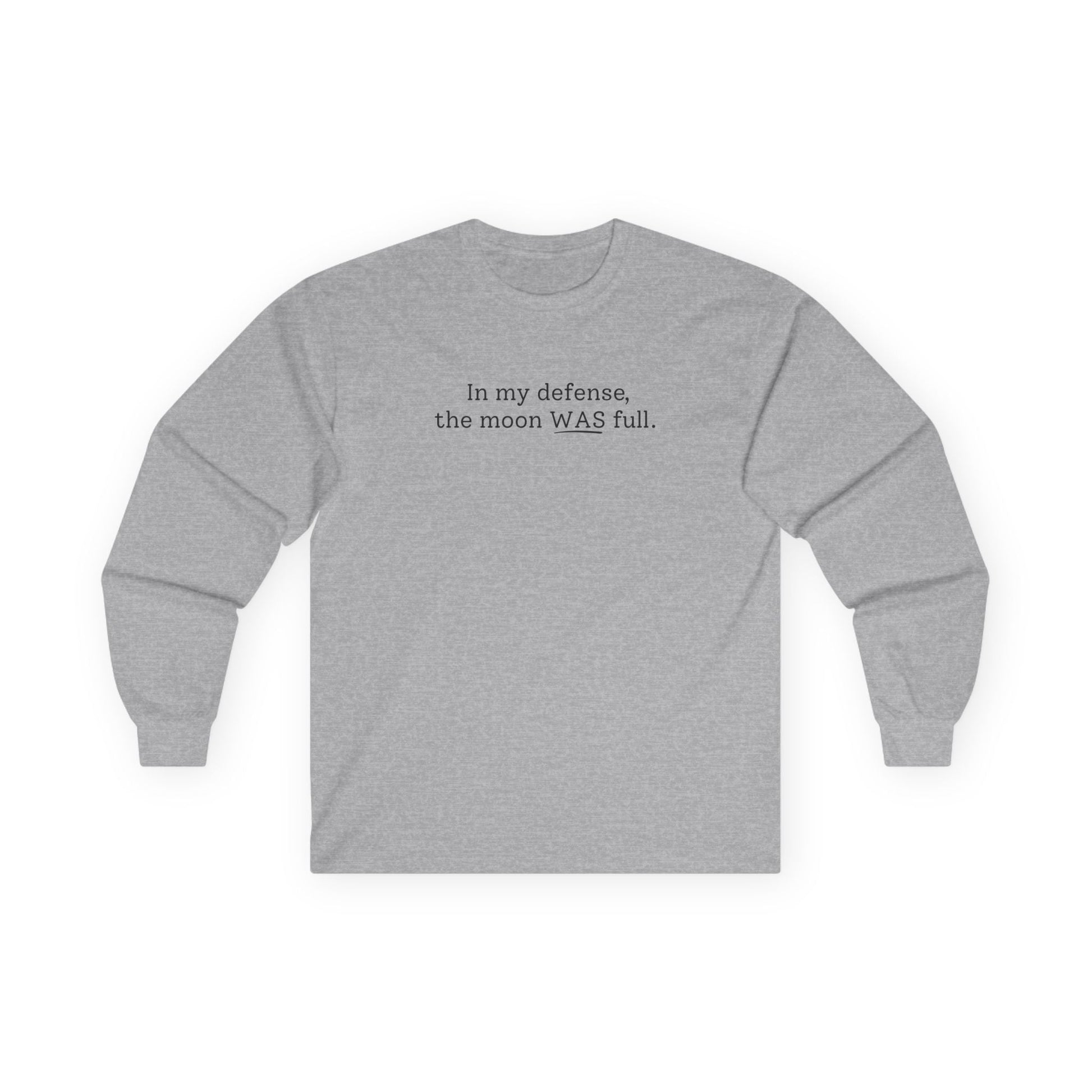 The Moon WAS Full Long Sleeve Tee Sport Grey Long-sleeve