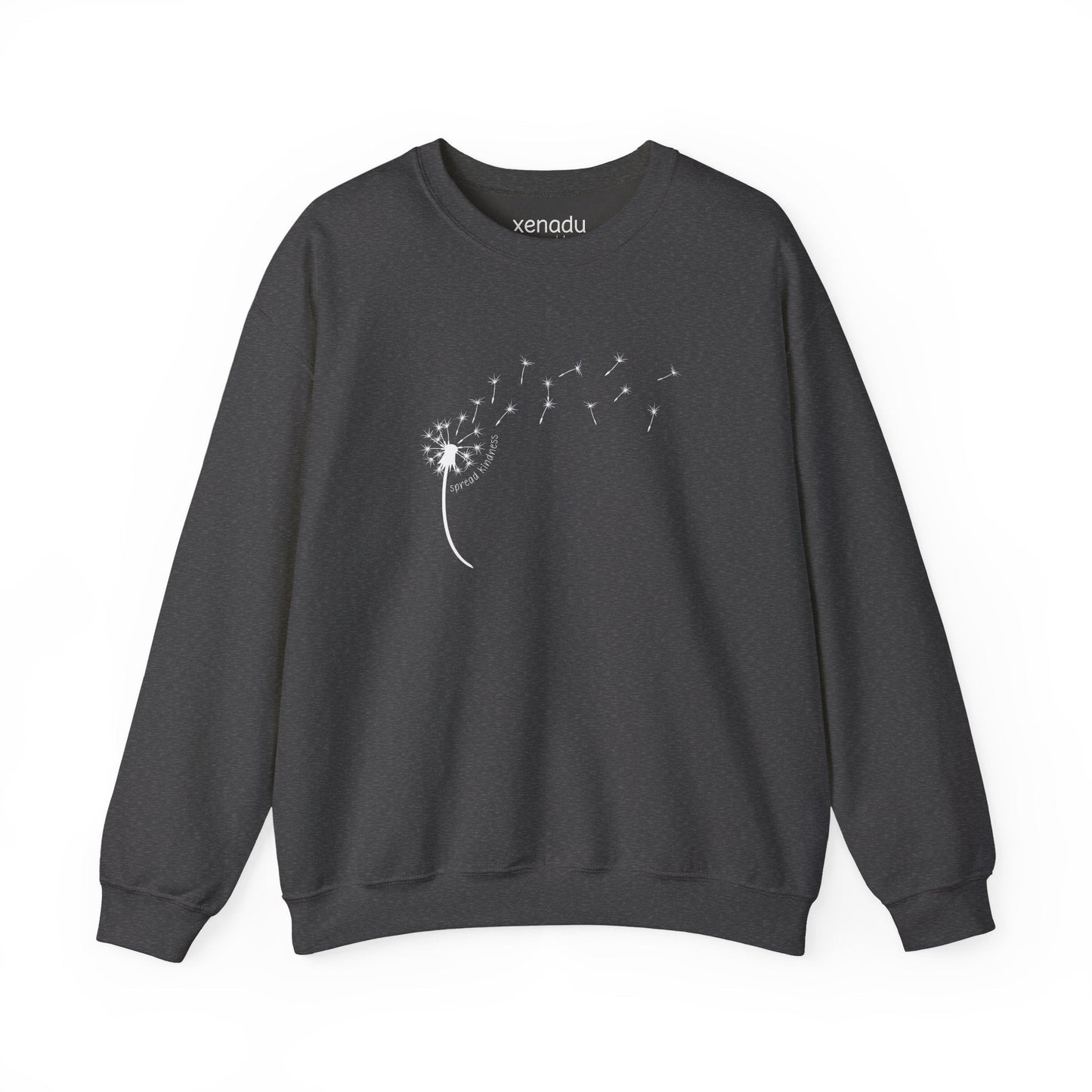 Kindness Dandelion Sweatshirt Dark Heather Sweatshirt