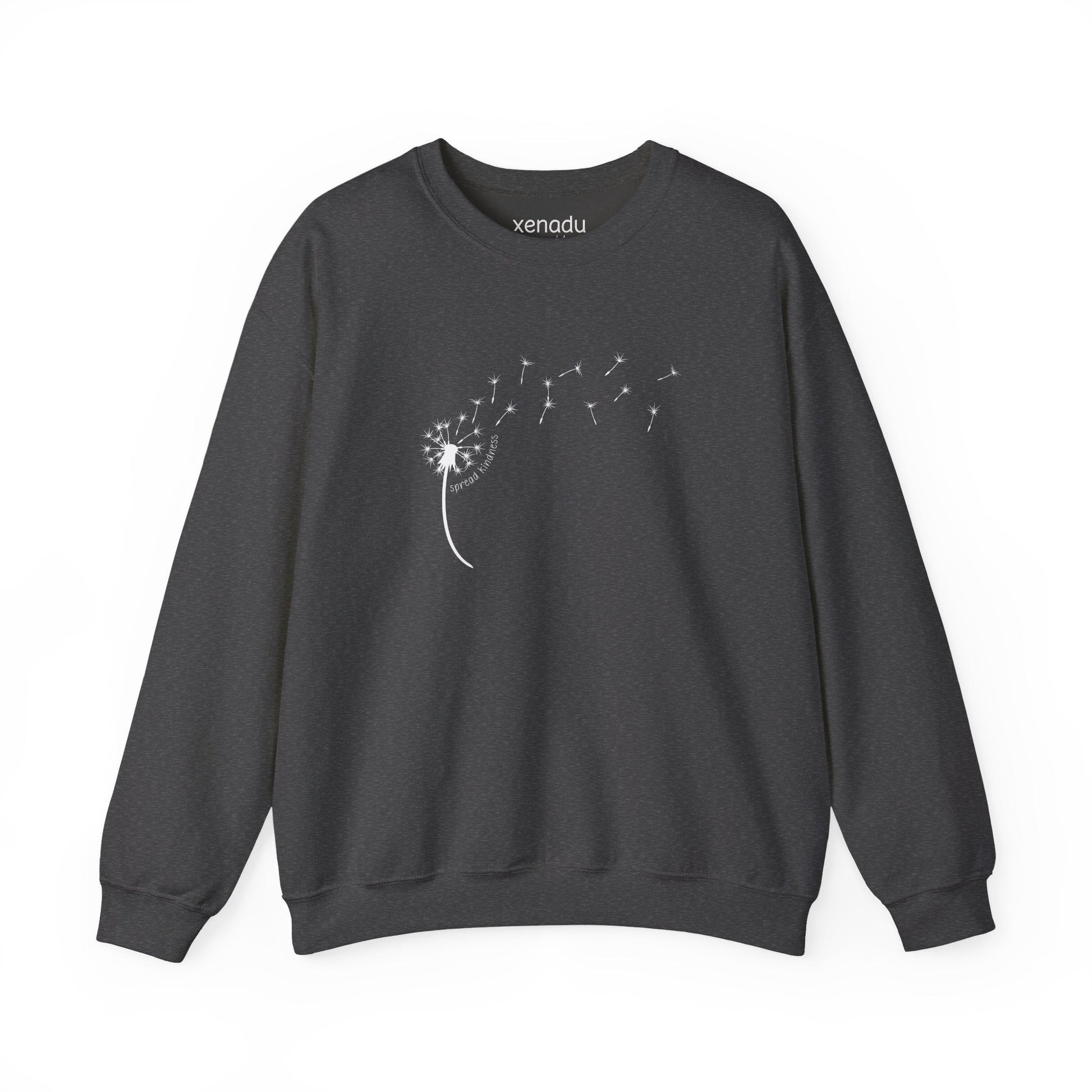 Kindness Dandelion Sweatshirt Dark Heather Sweatshirt