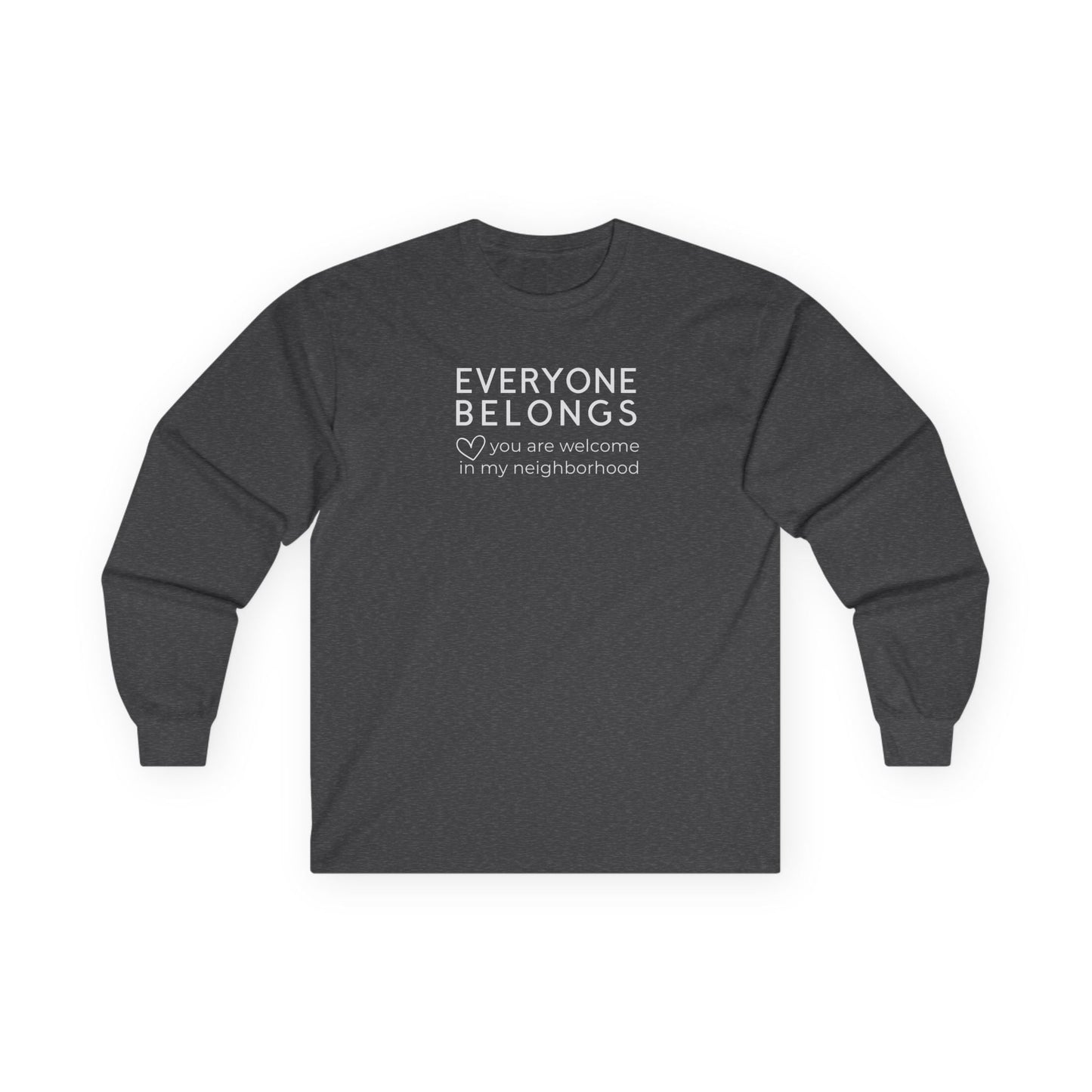 Everyone Belongs Long Sleeve Dark Heather Grey Long-sleeve