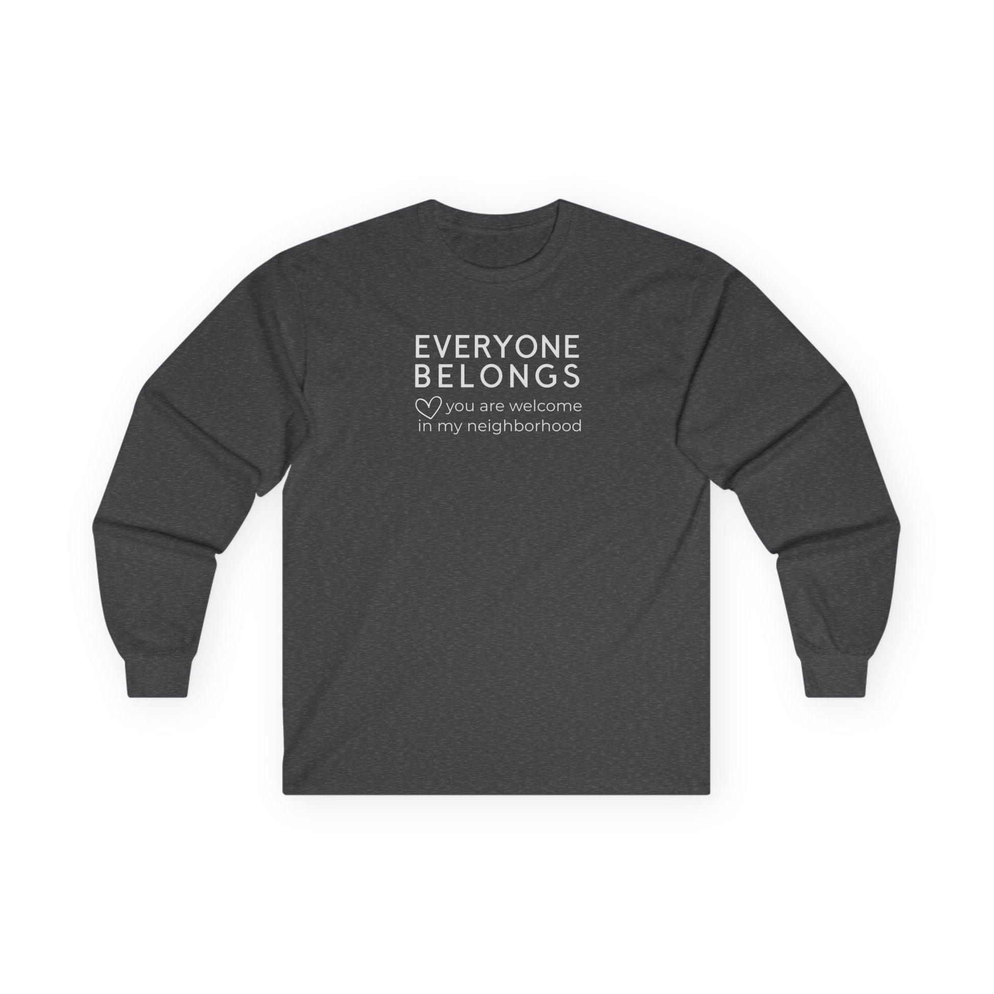 Everyone Belongs Long Sleeve Dark Heather Grey Long-sleeve