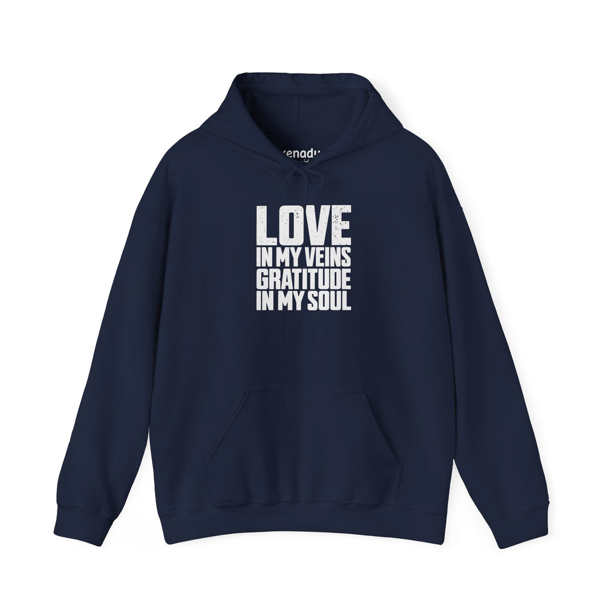 Love In My Veins Hoodie Navy Hoodie