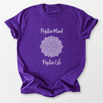 Positive Mind Positive Life Tee Purple T-Shirt