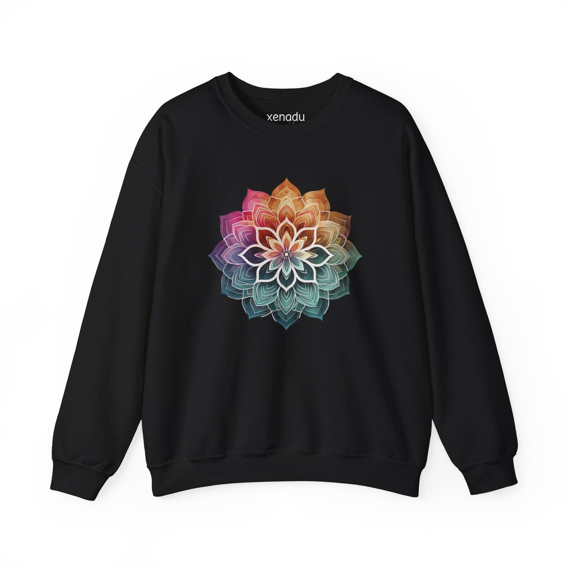 Boho Mandala Sweatshirt Black Sweatshirt