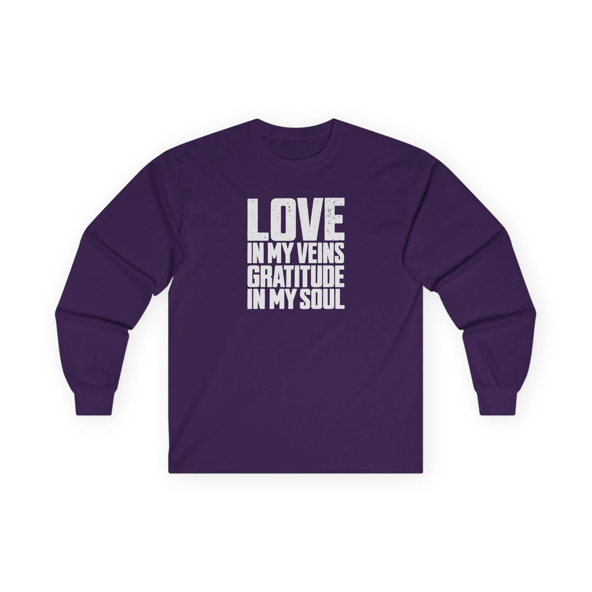 Love In My Veins Long Sleeve Tee Purple Long-sleeve