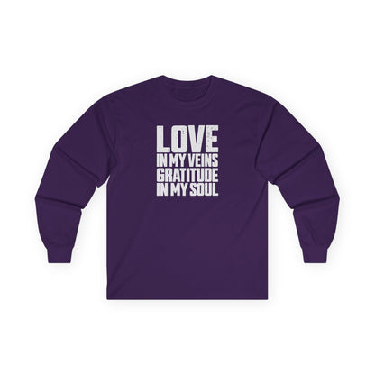 Love In My Veins Long Sleeve Tee Purple Long-sleeve