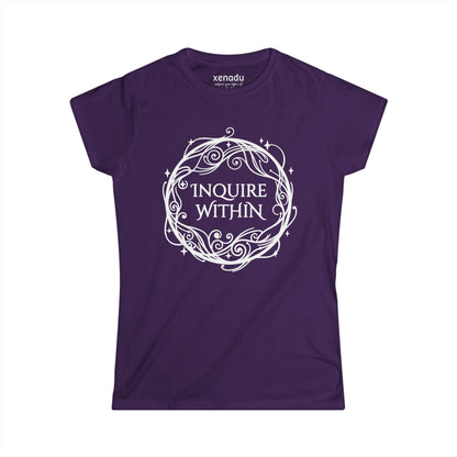 Inquire Within Women's Tee Purple