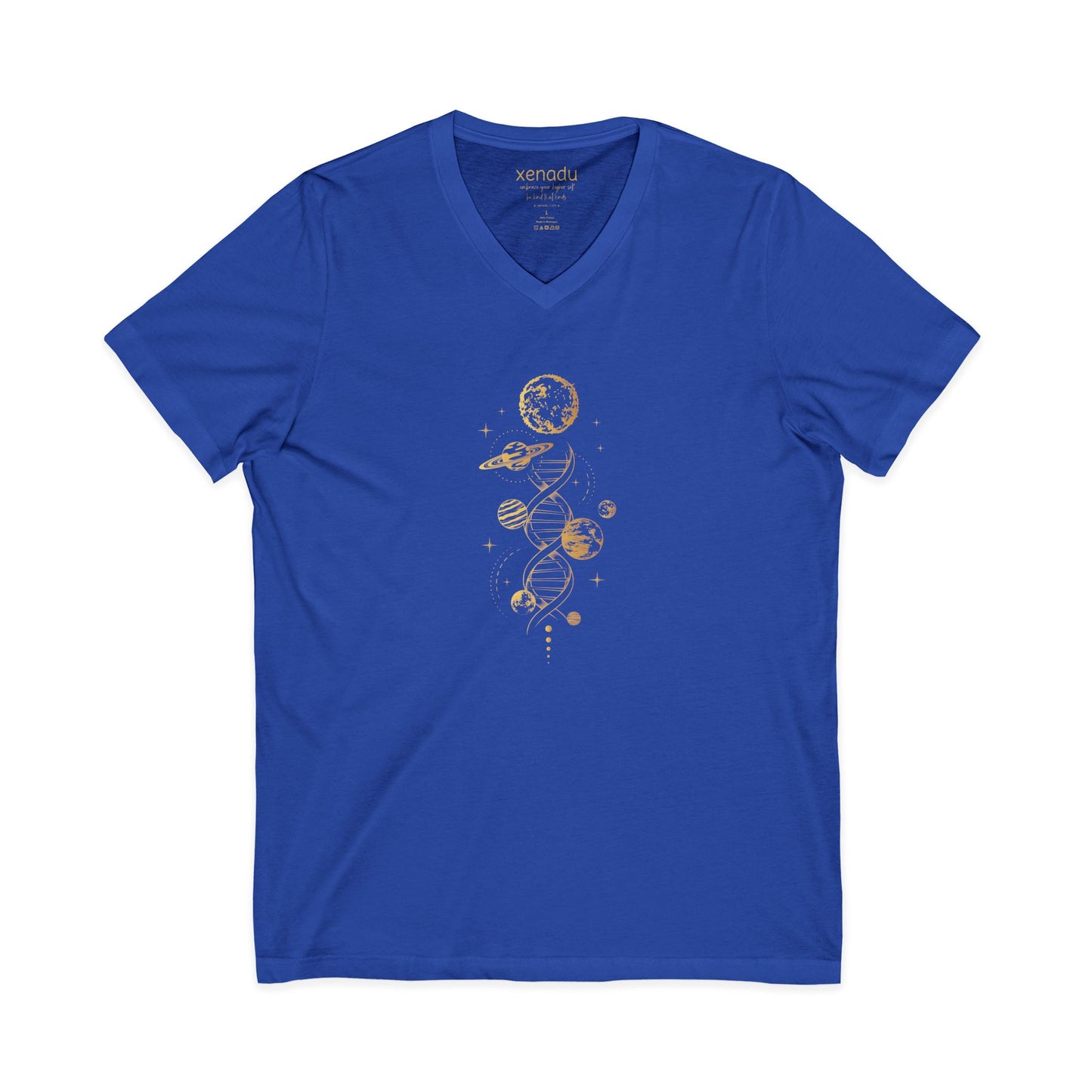 Cosmic DNA V-Neck Tee True Royal V-neck