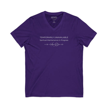 Spiritual Maintenance V-Neck Tee Purple V-neck