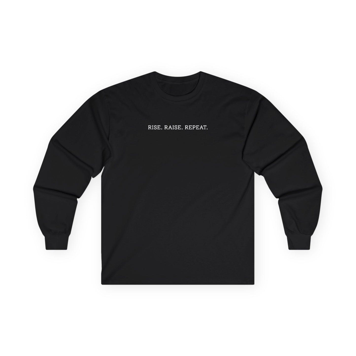Rise Raise Repeat Long Sleeve Tee Black