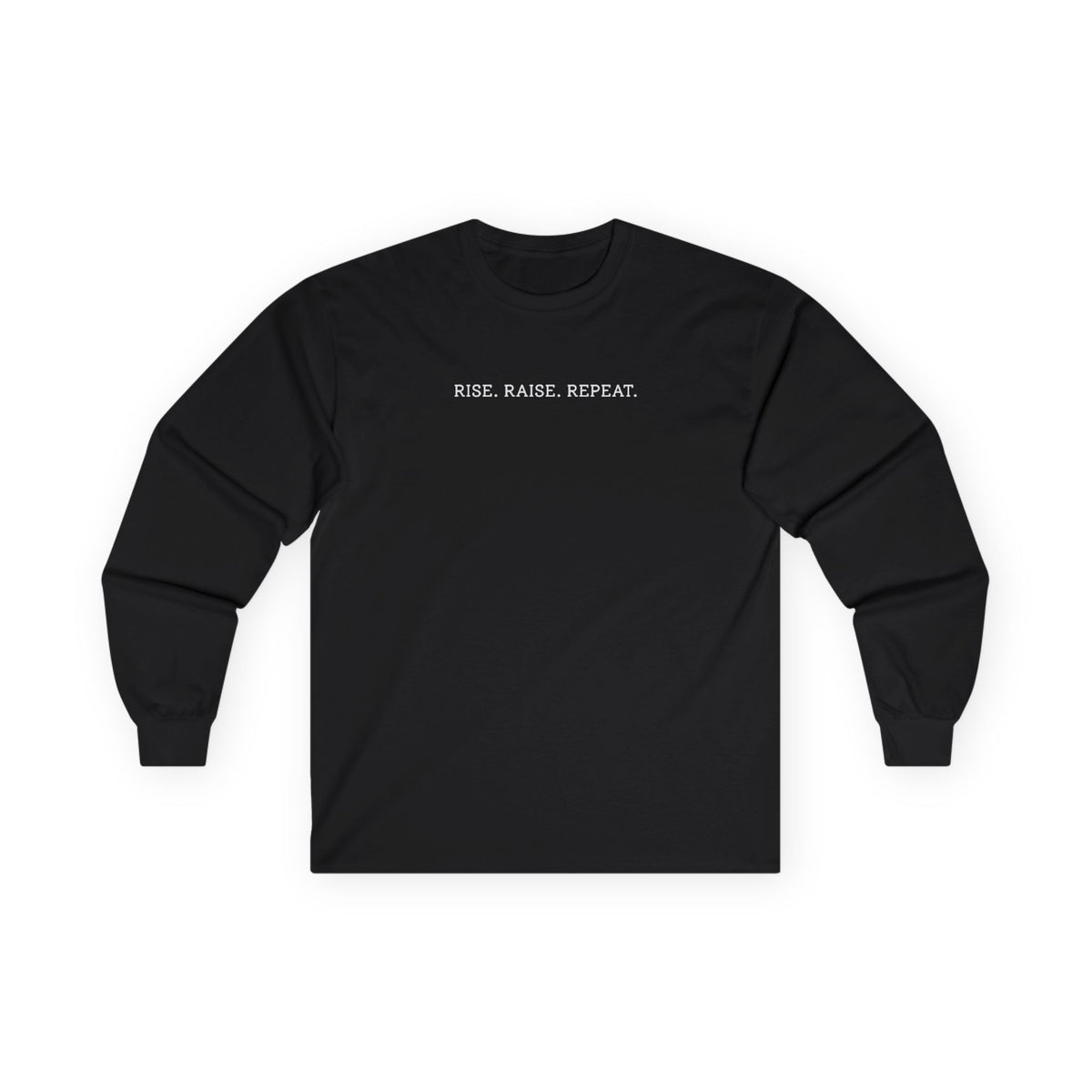 Rise Raise Repeat Long Sleeve Tee Black