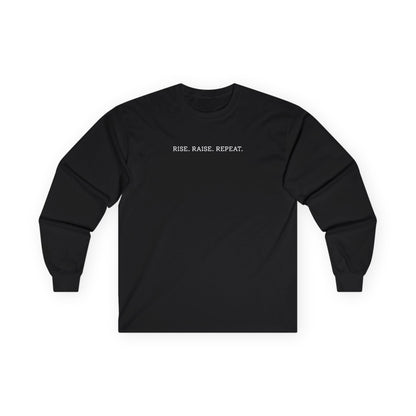 Rise Raise Repeat Long Sleeve Tee Black