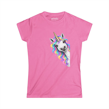 Peeking Unicorn Women's Tee Azalea T-Shirt