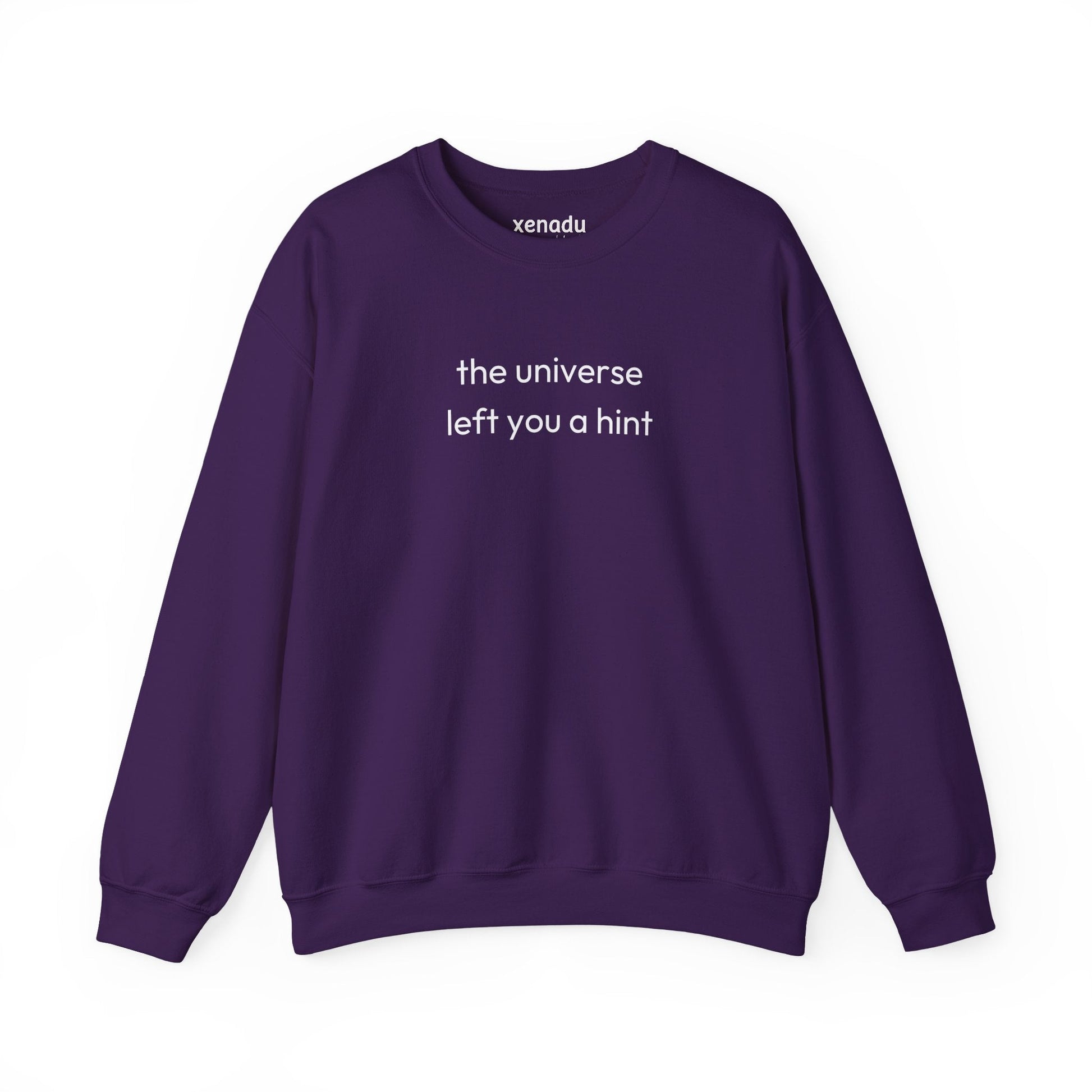 The Universe Left A Hint Sweatshirt Purple Sweatshirt