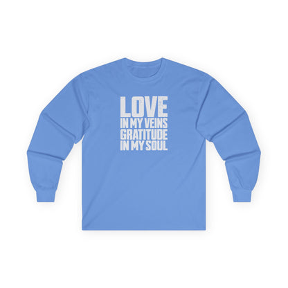 Love In My Veins Long Sleeve Tee Carolina Blue Long-sleeve
