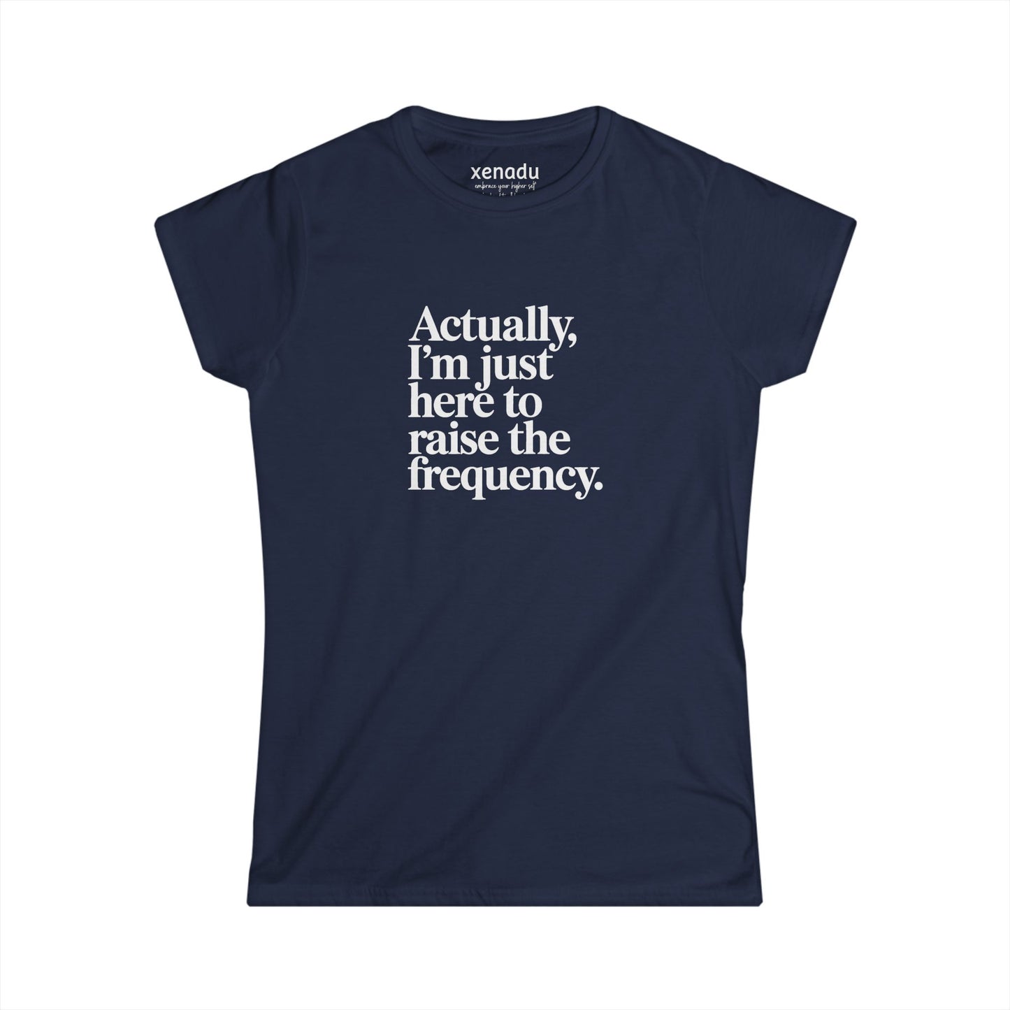 Raise the Frequency Women's Tee Navy