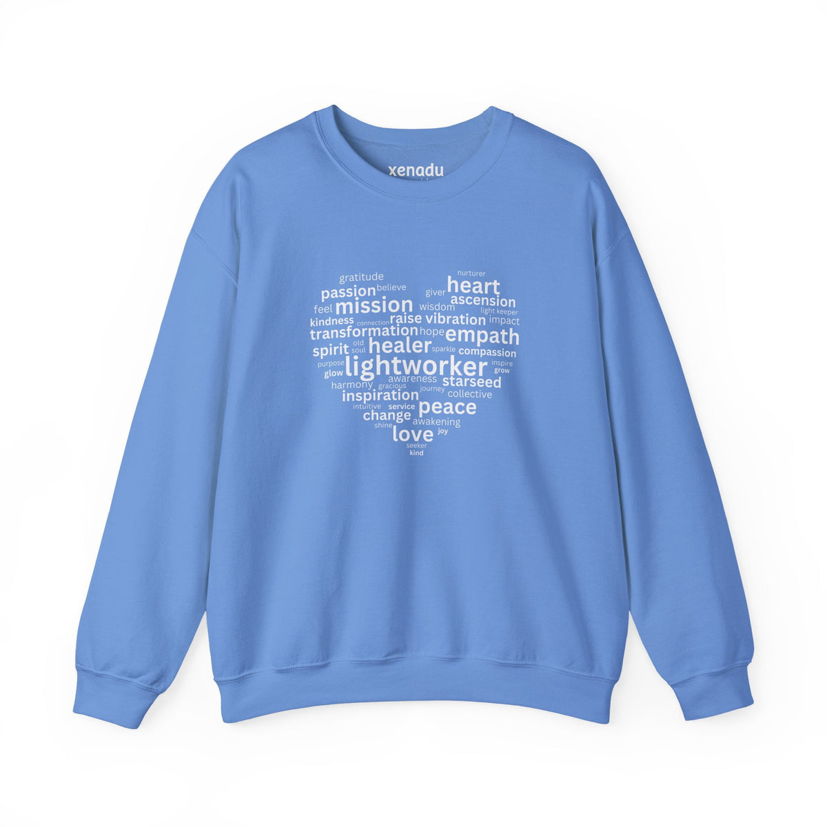 Heart of a Lightworker Sweatshirt Carolina Blue Sweatshirt
