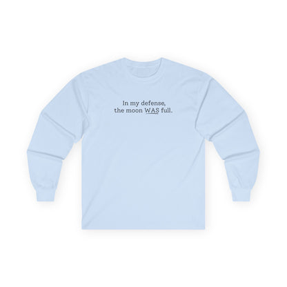 The Moon WAS Full Long Sleeve Tee Light Blue Long-sleeve