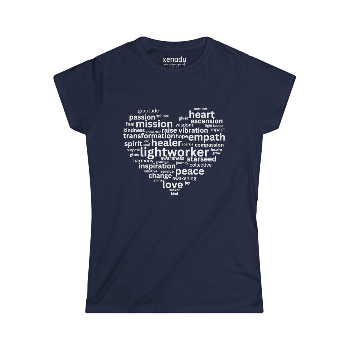 Heart of a Lightworker Women's Tee Navy T-Shirt