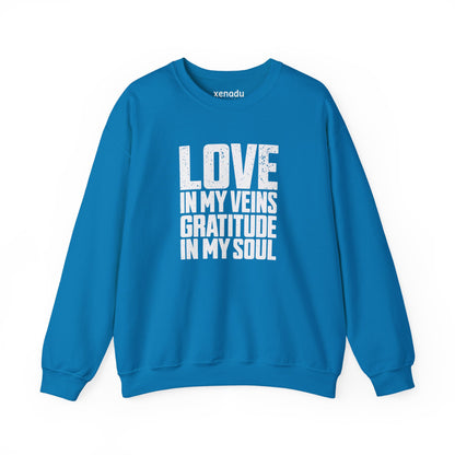 Love In My Veins Sweatshirt Sapphire Sweatshirt