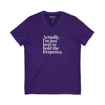 Hold the Frequency V-Neck Purple V-neck
