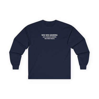 Woo Woo Grandma Long Sleeve Tee Navy Long-sleeve