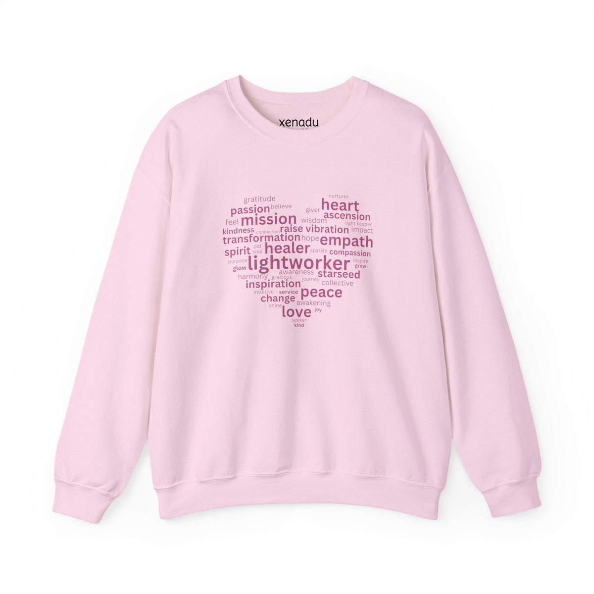 Heart of a Lightworker Sweatshirt Light Pink Sweatshirt