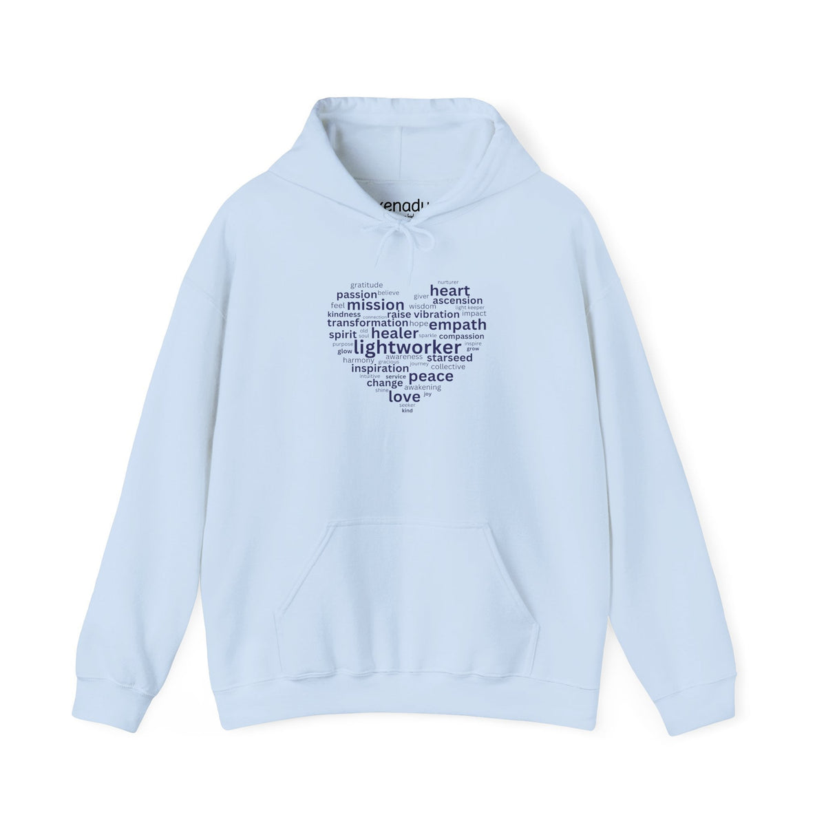 Heart of a Lightworker Hoodie Light Blue Hoodie