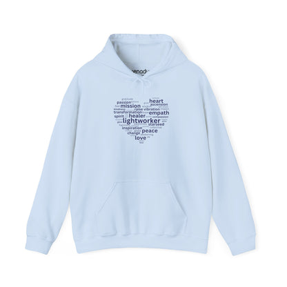 Heart of a Lightworker Hoodie Light Blue Hoodie