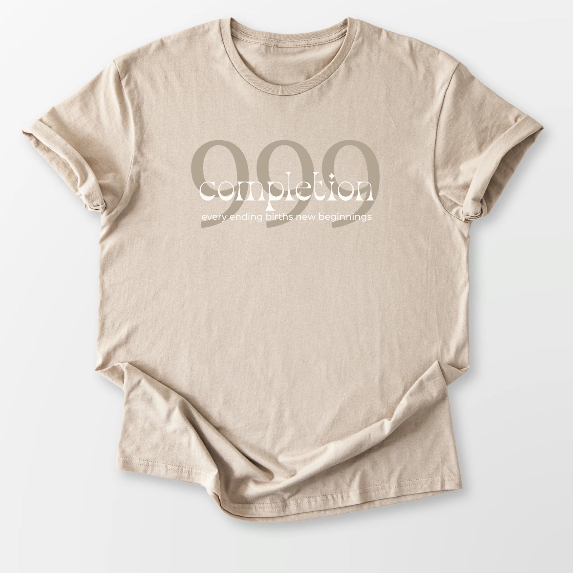 999 Angel Number Tee Sand T-Shirt